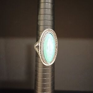 Turquoise Color Statement Ring Boho Western Style